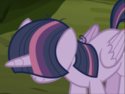 Size: 1247x939 | Tagged: safe, screencap, character:mean twilight sparkle, episode:the mean 6, g4, my little pony: friendship is magic, cropped, head down, solo