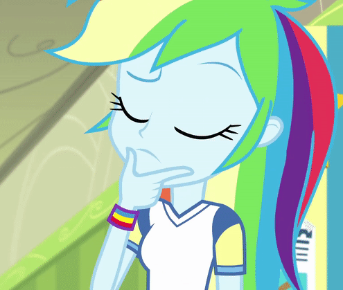 Size: 495x419 | Tagged: safe, screencap, character:rainbow dash, episode:sock it to me, g4, my little pony:equestria girls, animated, cropped, cute, dashabetes, gif, reaction image, solo