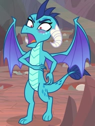 Size: 801x1055 | Tagged: safe, screencap, character:princess ember, species:dragon, episode:sweet and smoky, g4, my little pony: friendship is magic, blushing, cropped, dragoness, female, solo