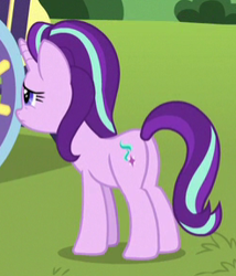 Size: 246x287 | Tagged: safe, screencap, character:starlight glimmer, episode:a horse shoe-in, g4, my little pony: friendship is magic, butt, cropped, plot, solo