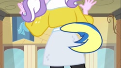 Size: 1192x670 | Tagged: safe, screencap, character:diamond tiara, equestria girls:equestria girls, g4, my little pony:equestria girls, ass, butt, butt shake, dancing, female, helping twilight win the crown, solo, tail