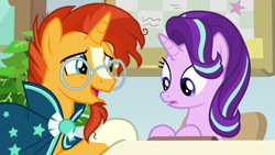 Size: 1920x1080 | Tagged: safe, screencap, character:phyllis, character:starlight glimmer, character:sunburst, episode:a horse shoe-in, g4, my little pony: friendship is magic