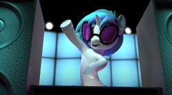 Size: 1108x614 | Tagged: safe, screencap, character:dj pon-3, character:vinyl scratch, hello pinkie pie, solo