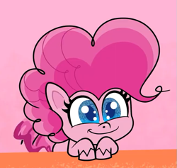 Size: 651x616 | Tagged: safe, screencap, character:pinkie pie, species:earth pony, species:pony, episode:princess probz, g4.5, my little pony:pony life, spoiler:pony life s01e01, cropped, cute, diapinkes, smiling