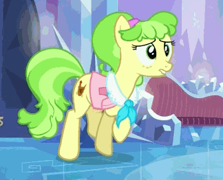 Size: 324x262 | Tagged: safe, screencap, character:chickadee, character:ms. peachbottom, species:earth pony, species:pony, episode:games ponies play, g4, my little pony: friendship is magic, animated, cropped, female, mare, prancing, solo, trotting, trotting in place