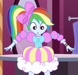 Size: 1120x1080 | Tagged: safe, screencap, character:rainbow dash, equestria girls:equestria girls, g4, my little pony:equestria girls, clothing, cropped, dress, female, rainbow dash always dresses in style, solo