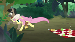 Size: 1920x1080 | Tagged: safe, screencap, character:doctor caballeron, character:fluttershy, episode:daring doubt, g4, my little pony: friendship is magic, apple, food