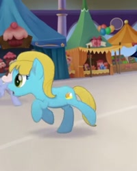 Size: 454x567 | Tagged: safe, screencap, species:earth pony, species:pony, g4, my little pony: the movie (2017), background pony, booth, canterlot, cropped, female, mare, offscreen character, running, scared