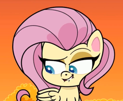 Size: 918x751 | Tagged: safe, screencap, character:fluttershy, species:pegasus, species:pony, episode:death of a sales-pony, g4.5, my little pony:pony life, spoiler:pony life s01e08, cropped, giantshy, solo