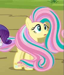Size: 467x549 | Tagged: safe, screencap, character:fluttershy, episode:twilight's kingdom, g4, my little pony: friendship is magic, cropped, open mouth, rainbow power, rainbow power-ified, solo