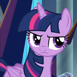 Size: 838x838 | Tagged: safe, screencap, character:twilight sparkle, character:twilight sparkle (alicorn), species:alicorn, species:pony, episode:the beginning of the end, g4, my little pony: friendship is magic, cropped, determined, solo