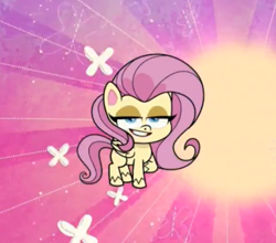 Size: 622x547 | Tagged: safe, screencap, character:fluttershy, species:pegasus, species:pony, episode:the fast and the furriest, g4.5, my little pony:pony life, spoiler:pony life s01e11, cropped, female, mare, solo