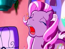 Size: 720x540 | Tagged: safe, screencap, character:wysteria, species:earth pony, species:pony, episode:the princess promenade, g3, angry, solo, window, yelling
