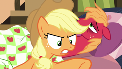 Size: 1920x1080 | Tagged: safe, screencap, character:applejack, character:big mcintosh, episode:growing up is hard to do, g4, my little pony: friendship is magic, angry