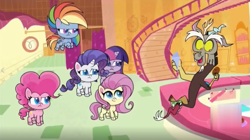 Size: 1187x664 | Tagged: safe, screencap, character:discord, species:pony, episode:discord's peak, g4.5, my little pony:pony life, spoiler:pony life s01e14, cookie, food, smoothie, unamused