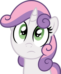 Size: 2985x3600 | Tagged: safe, artist:slb94, artist:whitediamonds, character:sweetie belle, cute, diasweetes, looking at something, simple background, solo, transparent background, vector