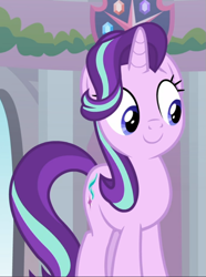 Size: 597x802 | Tagged: safe, screencap, character:starlight glimmer, episode:a matter of principals, g4, my little pony: friendship is magic, cropped, cute, glimmerbetes, juxtaposition bait, smiling, solo
