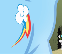 Size: 1081x938 | Tagged: safe, screencap, character:rainbow dash, species:pegasus, species:pony, episode:the return of harmony, g4, my little pony: friendship is magic, close-up, cropped, cutie mark, hips, solo, wingless