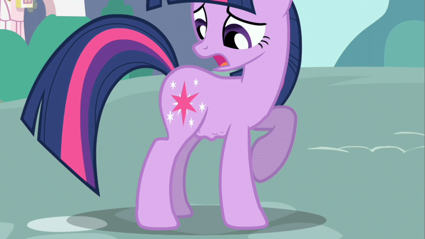 Size: 853x480 | Tagged: safe, screencap, character:twilight sparkle, character:twilight sparkle (unicorn), species:pony, species:unicorn, episode:the ticket master, g4, my little pony: friendship is magic, animated, belly, female, gif, hungry, mare, solo, stomach growl, stomach noise