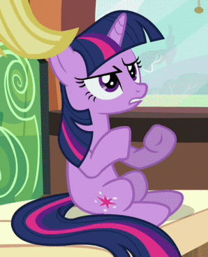 Size: 298x367 | Tagged: safe, screencap, character:applejack, character:twilight sparkle, episode:a canterlot wedding, g4, my little pony: friendship is magic, animated, cropped, loop, offscreen character, solo focus, train