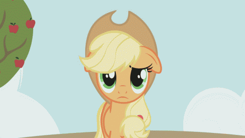Size: 480x272 | Tagged: safe, screencap, character:applejack, episode:applebuck season, g4, my little pony: friendship is magic, animated, solo, swallow