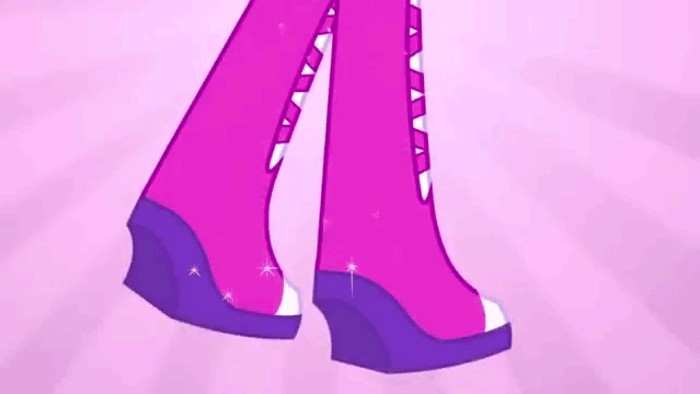Size: 639x360 | Tagged: safe, screencap, character:twilight sparkle, equestria girls:equestria girls, g4, my little pony:equestria girls, animated, bedroom eyes, boots, clothing, dress, fall formal outfits, high heel boots, sparkles