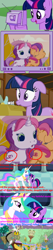 Size: 338x1587 | Tagged: safe, screencap, character:discord, character:princess celestia, character:scootaloo, character:sweetie belle, character:twilight sparkle, species:alicorn, species:pegasus, species:pony, species:unicorn, episode:the return of harmony, g3.5, g4, my little pony: friendship is magic, child, female, mare, television