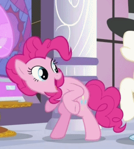 Size: 274x305 | Tagged: safe, screencap, character:pinkie pie, episode:a canterlot wedding, g4, my little pony: friendship is magic, animated, bipedal, chicken dance, cropped, dancing, loop, mannequin, solo, tongue out