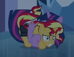 Size: 579x443 | Tagged: safe, screencap, character:sunset shimmer, character:twilight sparkle, character:twilight sparkle (alicorn), species:alicorn, species:pony, species:unicorn, equestria girls:equestria girls, g4, my little pony:equestria girls, out of context
