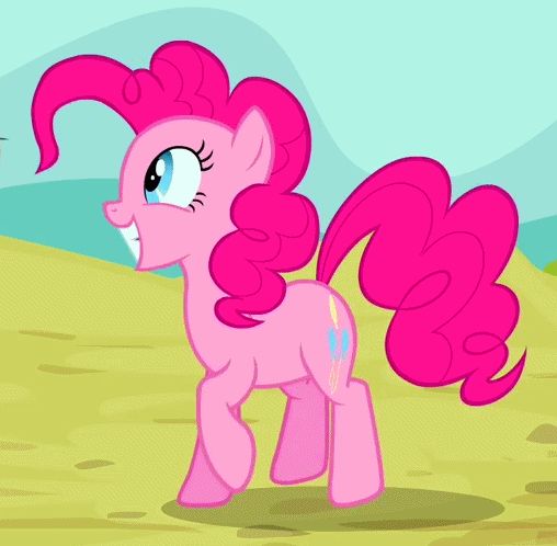 Size: 508x498 | Tagged: safe, screencap, character:pinkie pie, episode:a friend in deed, g4, my little pony: friendship is magic, animated, cropped, cute, diapinkes, happy, loop, prancing, solo, trotting, trotting in place