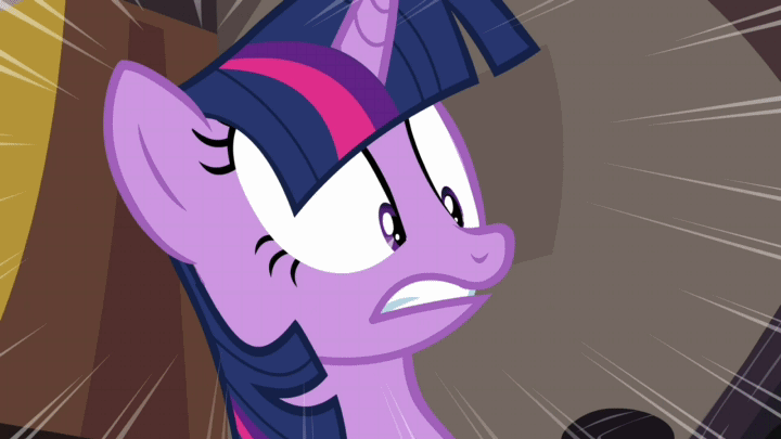 Size: 720x405 | Tagged: safe, screencap, character:twilight sparkle, episode:a canterlot wedding, g4, my little pony: friendship is magic, animated, bust, loop, reaction image, solo, talking
