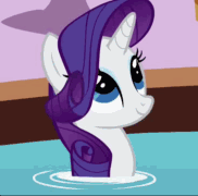 Size: 182x180 | Tagged: safe, screencap, character:rarity, species:pony, species:unicorn, episode:bridle gossip, g4, my little pony: friendship is magic, animated, bath, cropped, eyes closed, female, mare, solo, spa, water