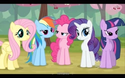Size: 1680x1050 | Tagged: safe, screencap, character:fluttershy, character:pinkie pie, character:rainbow dash, character:rarity, character:twilight sparkle, episode:the last roundup, g4, my little pony: friendship is magic, out of context, romance, youtube caption