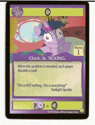 Size: 487x640 | Tagged: safe, screencap, character:twilight sparkle, episode:lesson zero, g4, my little pony: friendship is magic, ccg, enterplay, merchandise, mlp trading card game, solo, twilight snapple
