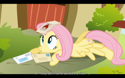 Size: 1024x640 | Tagged: safe, screencap, character:fluttershy, episode:putting your hoof down, g4, my little pony: friendship is magic, youtube caption