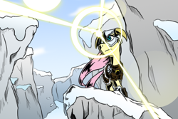 Size: 600x400 | Tagged: artist needed, safe, screencap, character:fluttershy, crossover, dovahshy, explicit source, flash, skyrim, the elder scrolls