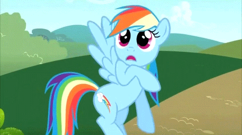 Size: 480x268 | Tagged: safe, screencap, character:rainbow dash, episode:the mysterious mare do well, g4, my little pony: friendship is magic, animated, cute, dashabetes, eye shimmer, solo