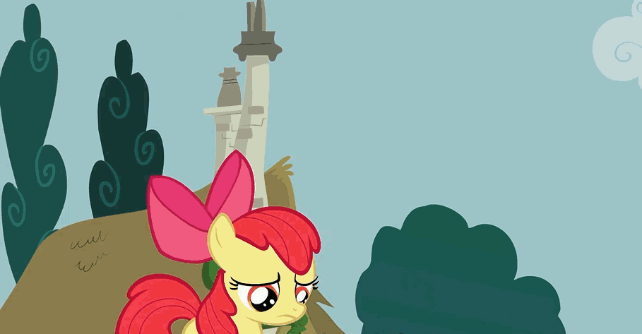 Size: 909x473 | Tagged: safe, screencap, character:apple bloom, character:scootaloo, character:sweetie belle, species:earth pony, species:pegasus, species:pony, species:unicorn, episode:ponyville confidential, g4, my little pony: friendship is magic, animated, crash, cutie mark crusaders, derp, falling, female, filly, force field, magic, scrunchy face, shield