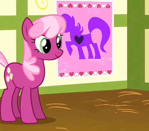Size: 513x450 | Tagged: safe, screencap, character:cheerilee, character:sweetie belle, character:twist, episode:hearts and hooves day, g4, my little pony: friendship is magic, animated, blindfold, cheeribetes, cute, duo focus, foal, offscreen character, pin the heart on the pony, ponyville schoolhouse, twistabetes
