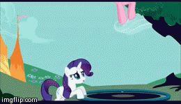 Size: 260x149 | Tagged: safe, screencap, character:pinkie pie, character:rarity, episode:the best night ever, g4, my little pony: friendship is magic, animated, bouncing, duo, eyes closed, eyeshadow, happy, jumping, pronking, smiling, trampoline