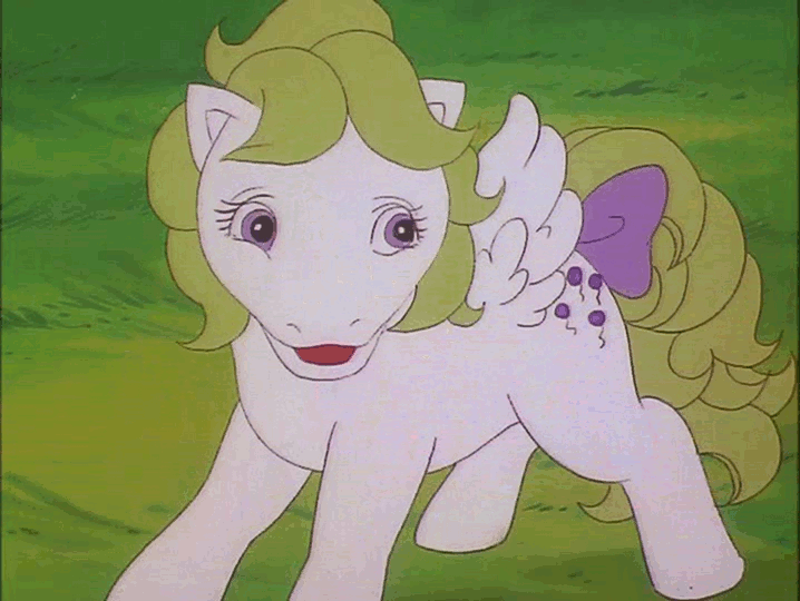 Size: 718x540 | Tagged: safe, screencap, character:surprise, species:pegasus, species:pony, g1, my little pony 'n friends, :t, adoraprise, animated, blep, cute, eyes closed, female, insanity, mare, raspberry, solo, spread wings, tongue out, wings