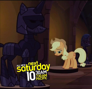 Size: 370x360 | Tagged: safe, screencap, character:applejack, episode:castle mane-ia, g4, my little pony: friendship is magic, season 4, animated, loop, solo