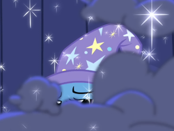 Size: 666x500 | Tagged: safe, screencap, character:trixie, species:pony, species:unicorn, episode:boast busters, g4, my little pony: friendship is magic, cropped, female, lurking, mare, smoke, solo, sparkles
