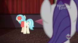 Size: 1103x617 | Tagged: safe, screencap, character:coco pommel, character:rarity, episode:rarity takes manehattan, g4, my little pony: friendship is magic, hub logo, out of context, plot, shipping fuel