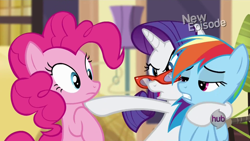 Size: 1920x1080 | Tagged: safe, screencap, character:pinkie pie, character:rainbow dash, character:rarity, episode:rarity takes manehattan, g4, my little pony: friendship is magic, out of context