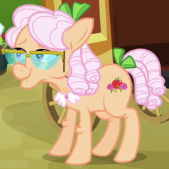 Size: 238x238 | Tagged: safe, screencap, character:apple rose, species:earth pony, species:pony, episode:apple family reunion, g4, my little pony: friendship is magic, cropped, cutie mark, elderly, female, glasses, hooves, mare, solo