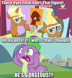 Size: 640x692 | Tagged: safe, screencap, character:spike, character:trenderhoof, episode:simple ways, g4, my little pony: friendship is magic, image macro, skunk stripe, the fairly oddparents