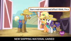 Size: 844x489 | Tagged: safe, screencap, character:rarity, episode:simple ways, g4, my little pony: friendship is magic, image macro, implied, meme, shipping