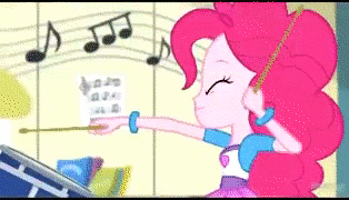 Size: 314x180 | Tagged: safe, screencap, character:pinkie pie, equestria girls:rainbow rocks, g4, my little pony:equestria girls, animated, balloon, boots, bracelet, clothing, drum kit, drums, high heel boots, jewelry, musical instrument, ponied up, skirt, solo, transformation sequence
