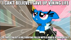 Size: 845x475 | Tagged: safe, screencap, character:seabreeze, episode:it ain't easy being breezies, g4, my little pony: friendship is magic, hub logo, image macro, it ain't easy being cheesy, meme, solo, vulgar